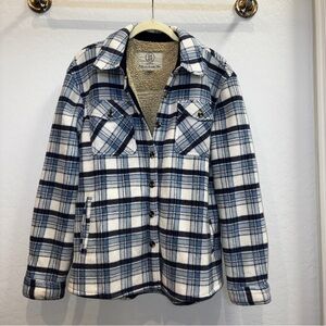 SAGE Collective Women’s Plaid Sherpa Jacket NWOT